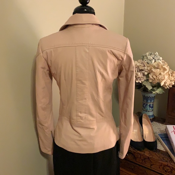 Danier Blush Pink Leather Jacket 2XS XXS - Picture 5 of 13